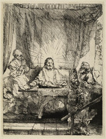 KG 03646
<br/>
Christus te Emmaüs: grote plaat (B 87)
<br/>
<em>Rembrandt (1606-1669)</em>